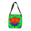 Orange Bear Rainbow Spirals Tie-Dye Tote Bag | JamminOn