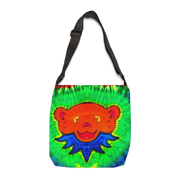 Orange Bear Rainbow Spirals Tie-Dye Tote Bag | JamminOn