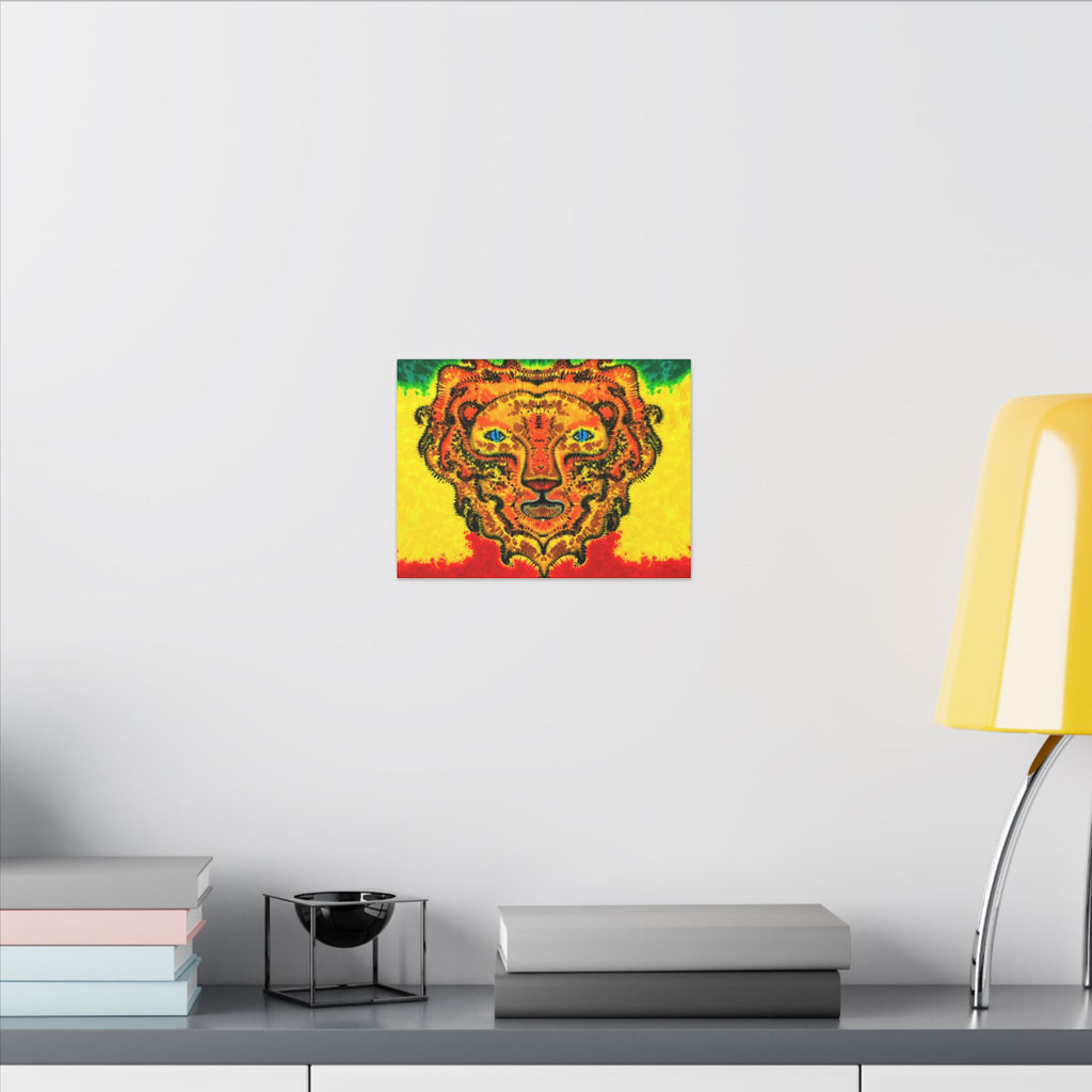 Rasta Lion Tie-Dye Canvas Print | JamminOn