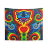 Blue Bear Heart Tie-Dye Wall Tapestry | JamminOn
