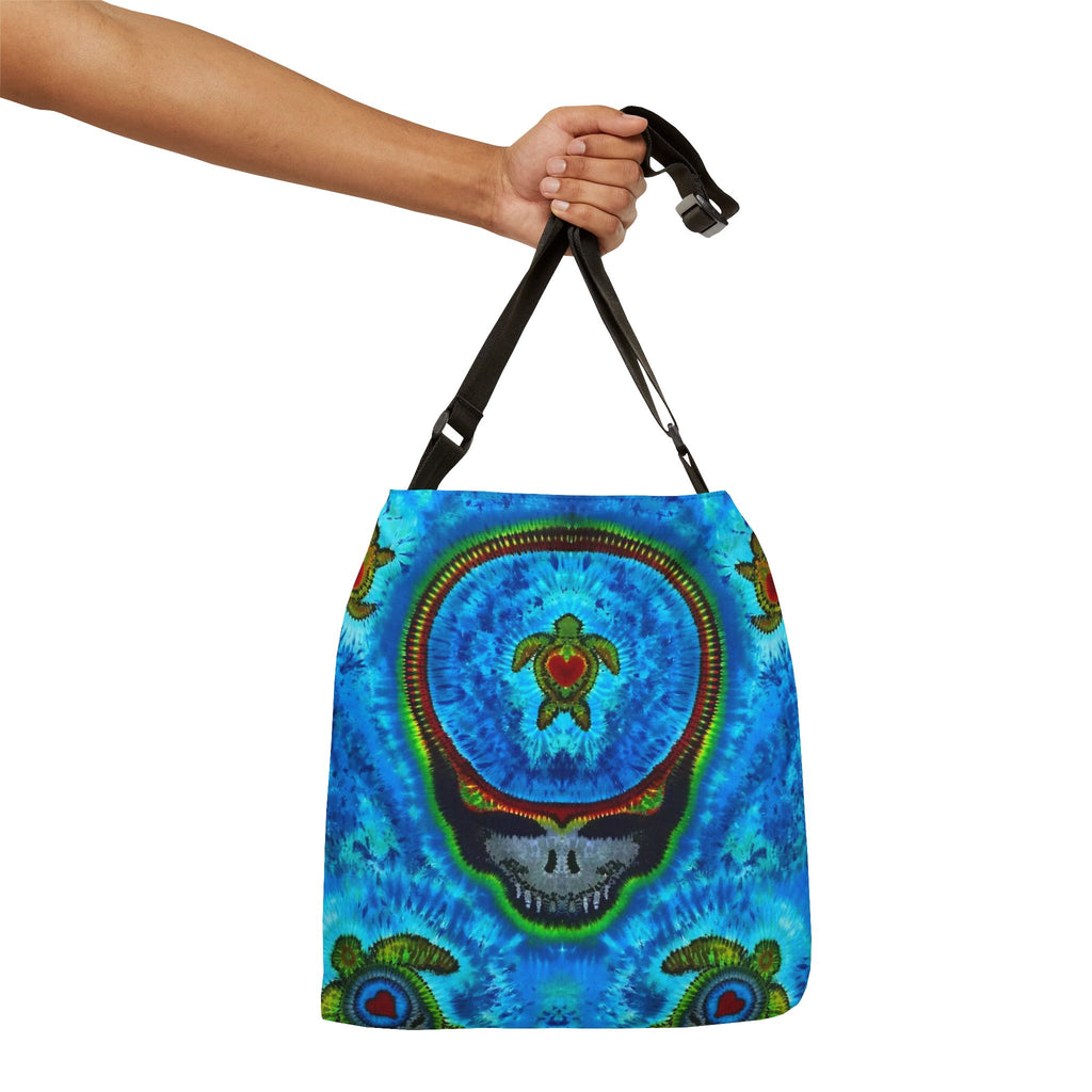 Stealie Turtle Mandala Tie-Dye Tote Bag | JamminOn