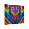 Purple Jerry Bear Chevron Tie-Dye Canvas Print | JamminOn