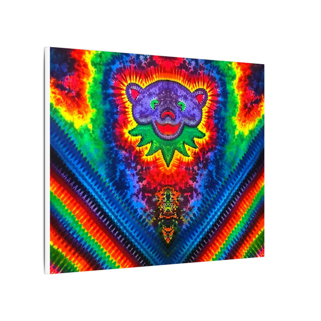 Purple Jerry Bear Chevron Tie-Dye Canvas Print | JamminOn