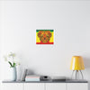 Rasta Lion Tie-Dye Canvas Print | JamminOn
