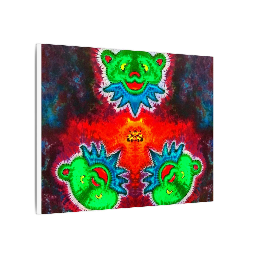 Triple Dancing Bears Tie-Dye Canvas Print | JamminOn