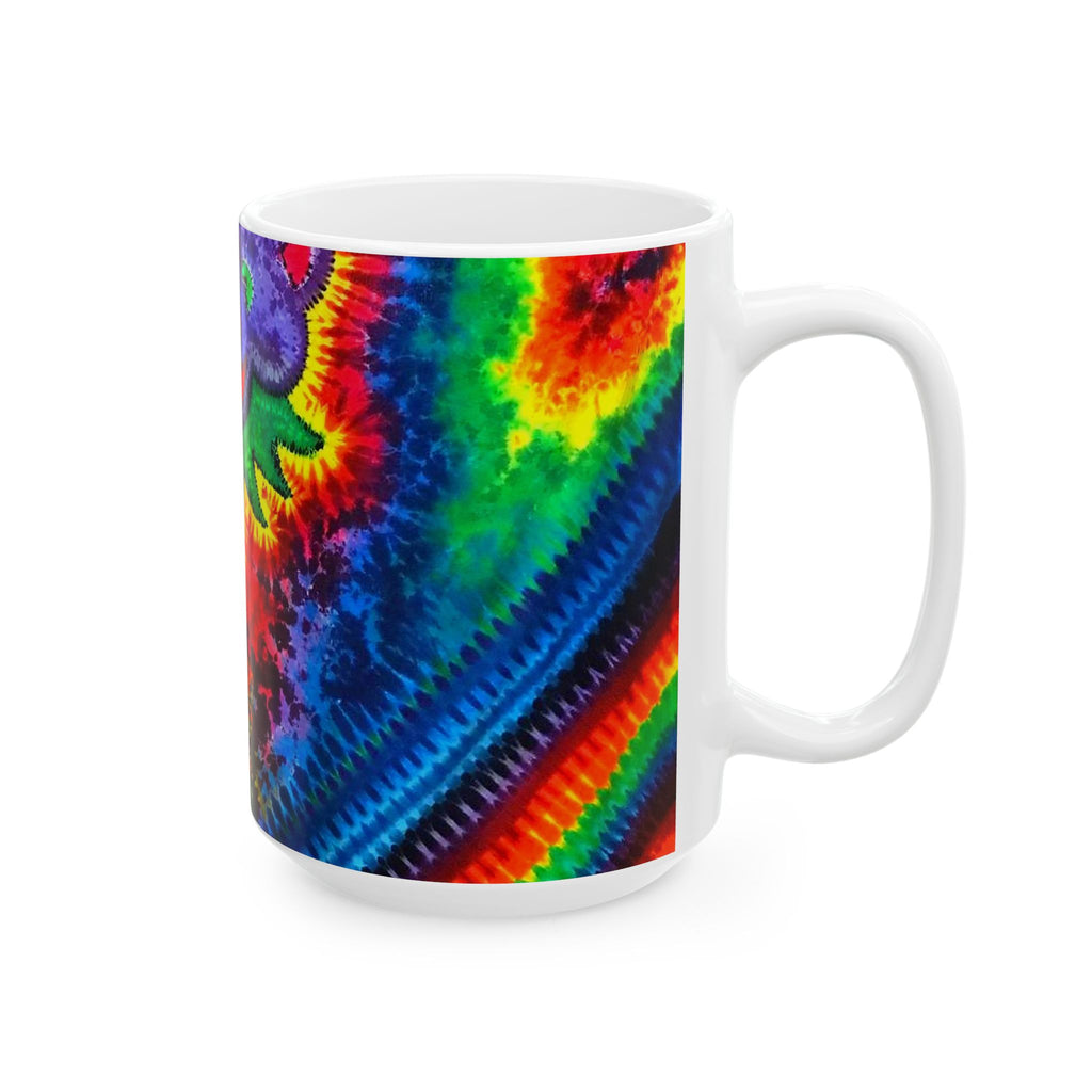 Purple Bear Chevron Tie-Dye Ceramic Mug | JamminOn
