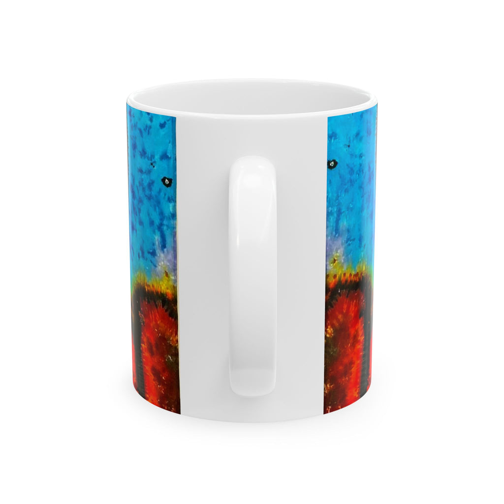 Buffalo Skull Tie-Dye Ceramic Mug | JamminOn