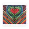 Chevron Rainbow Heart Tie-Dye Wall Art Canvas Print | JamminOn
