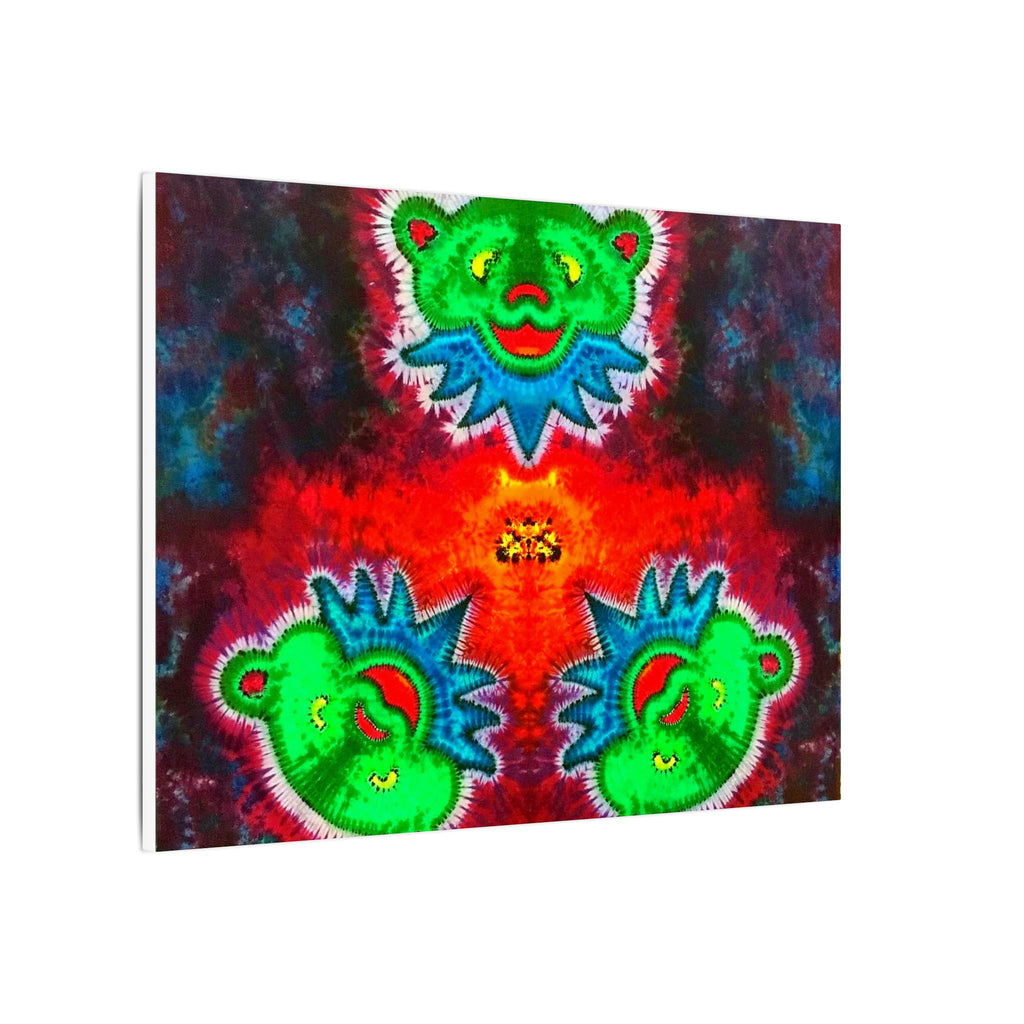 Triple Dancing Bears Tie-Dye Canvas Print | JamminOn