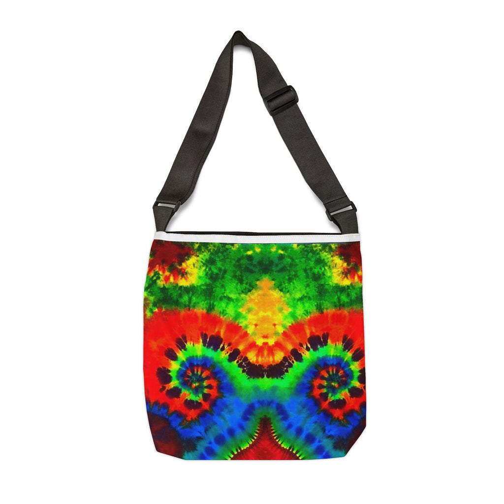 Orange Bear Rainbow Spirals Tie-Dye Tote Bag | JamminOn