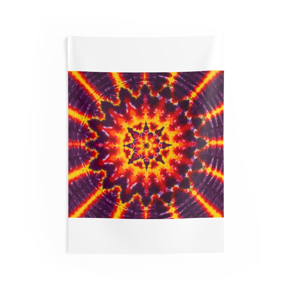 Purple Gold Starburst Tie-Dye Wall Tapestry | JamminOn