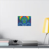 Rainbow Arch Sea Turtle Tie-Dye Canvas Print | JamminOn