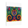 Dancing Bear Rainbow Hearts Tie-Dye Wall Art Canvas Print | JamminOn