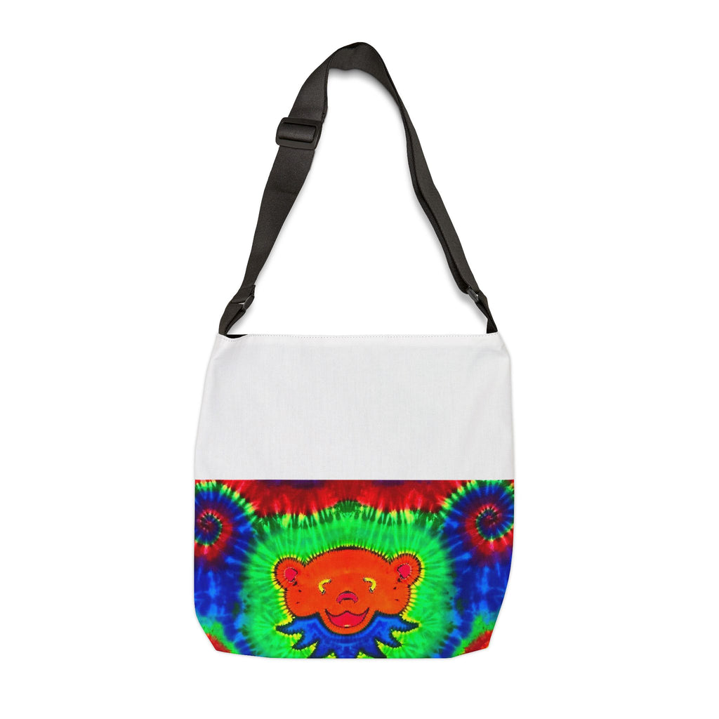 Orange Bear Rainbow Spirals Tie-Dye Tote Bag | JamminOn