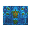 Sea Turtle Family Tie-Dye Canvas Print | JamminOn