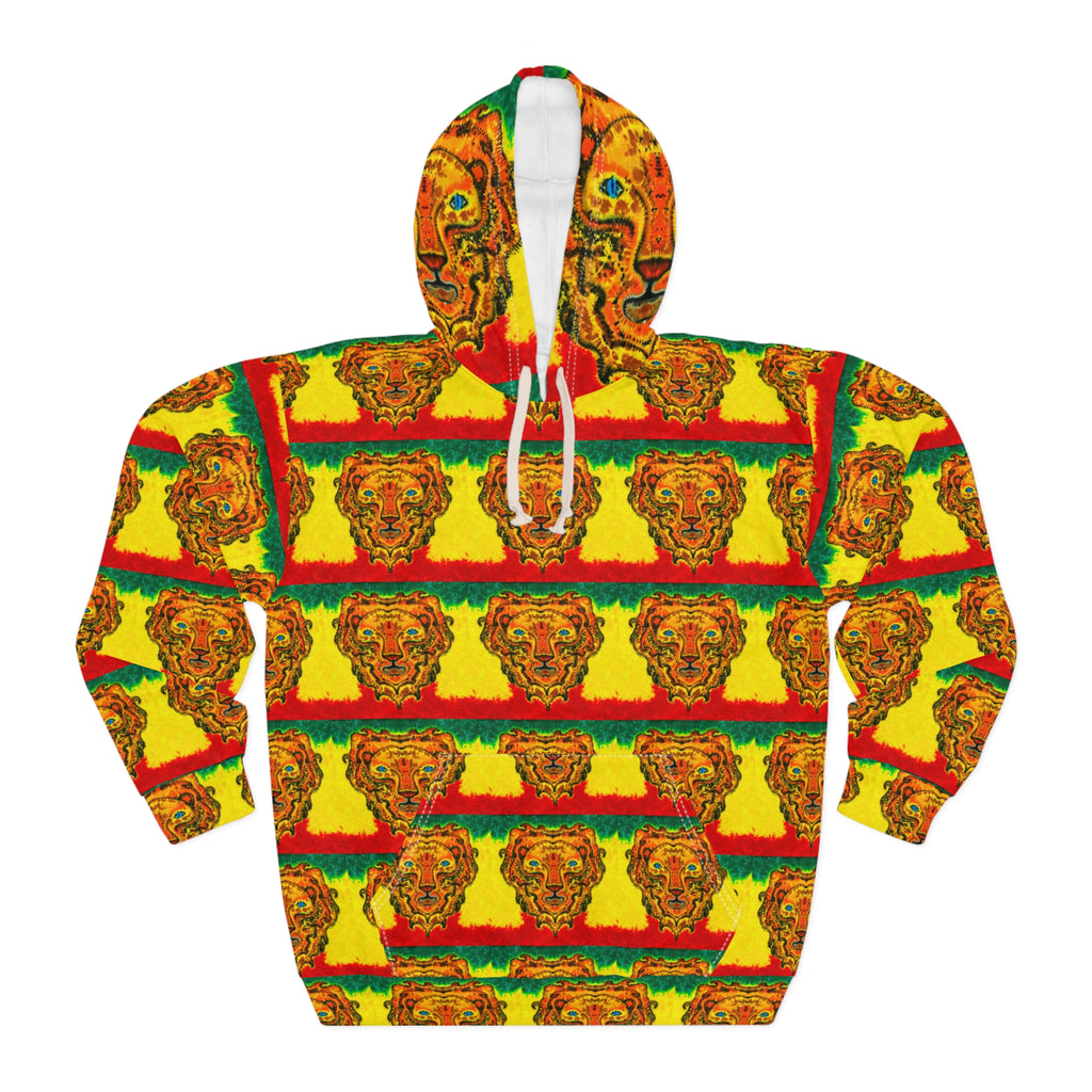 Rasta Lion Tie-Dye AOP Hoodie | JamminOn