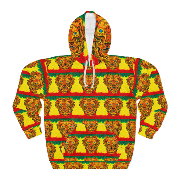 Rasta Lion Tie-Dye AOP Hoodie | JamminOn