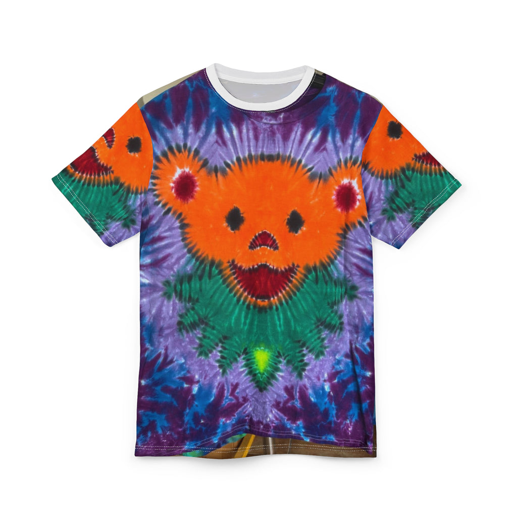 Orange Bear Radial Tie-Dye AOP Shirt - JamminOn