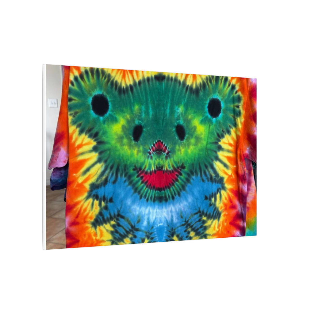 Rainbow Bear Full Spectrum Tie-Dye Wall Art Canvas Print | JamminOn