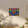 Purple Jerry Bear Chevron Tie-Dye Canvas Print | JamminOn