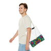 Dancing Bear Rainbow Hearts Psychedelic Tie-Dye Tote Bag | JamminOn