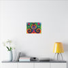 Purple Dancing Bear Hearts Tie-Dye Canvas Print | JamminOn