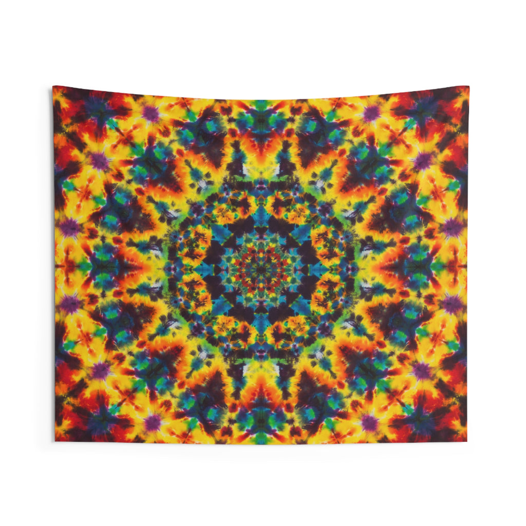Lions Mane Fire Mandala Tie-Dye Tapestry | JamminOn