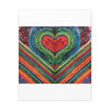 Chevron Rainbow Heart Tie-Dye Wall Art Canvas Print | JamminOn