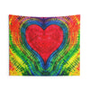 Rainbow Heart Tie-Dye Wall Tapestry | JamminOn