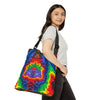 Purple Bear Chevron Tie-Dye Tote Bag | JamminOn