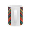 Chevron Rainbow Heart Psychedelic Tie-Dye Coffee Mug | JamminOn