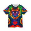 Purple Dancing Bear Hearts Tie-Dye AOP Shirt | JamminOn