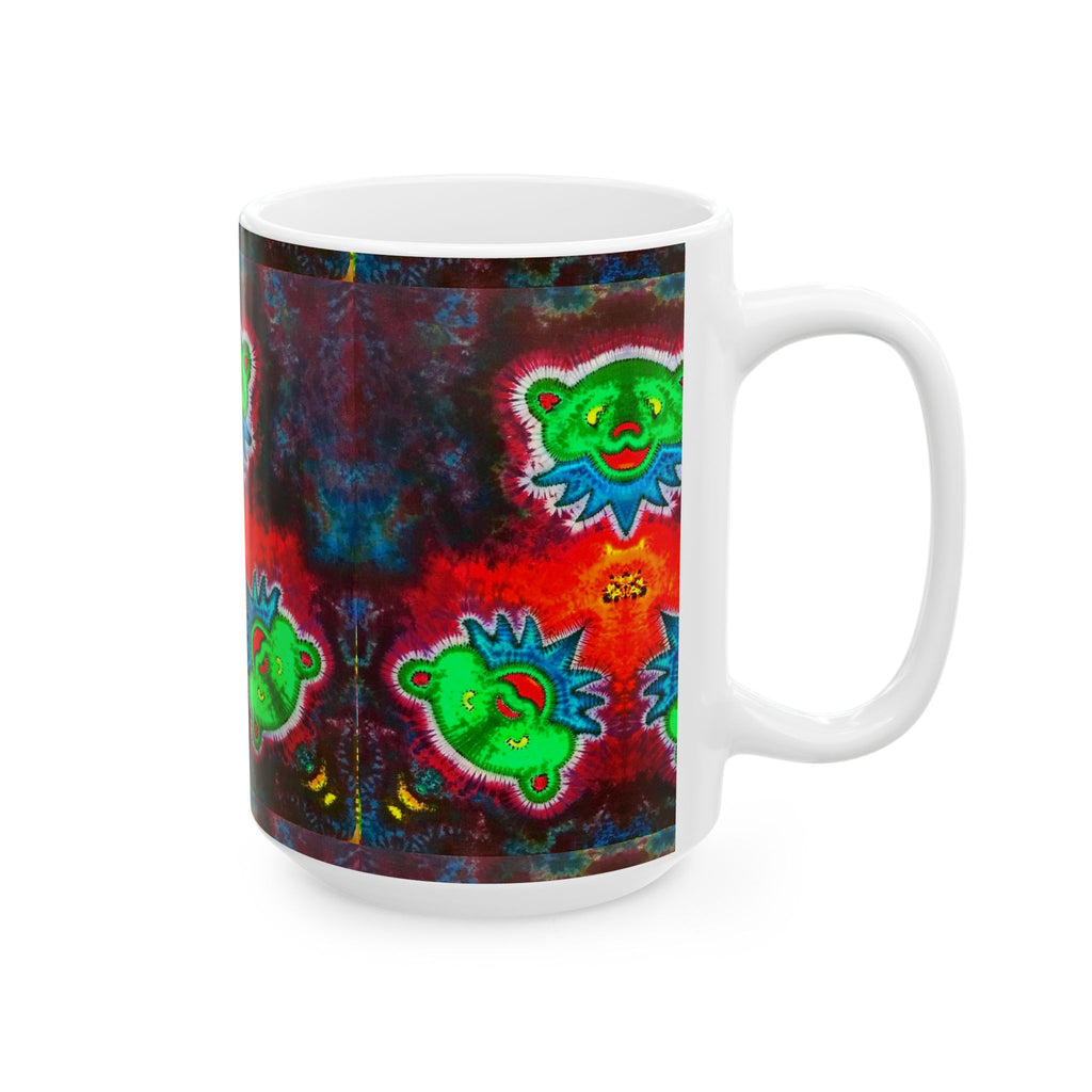 Triple Dancing Bears Tie-Dye Ceramic Mug | JamminOn