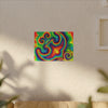 Om Symbol Rainbow Tie-Dye Canvas Print | JamminOn
