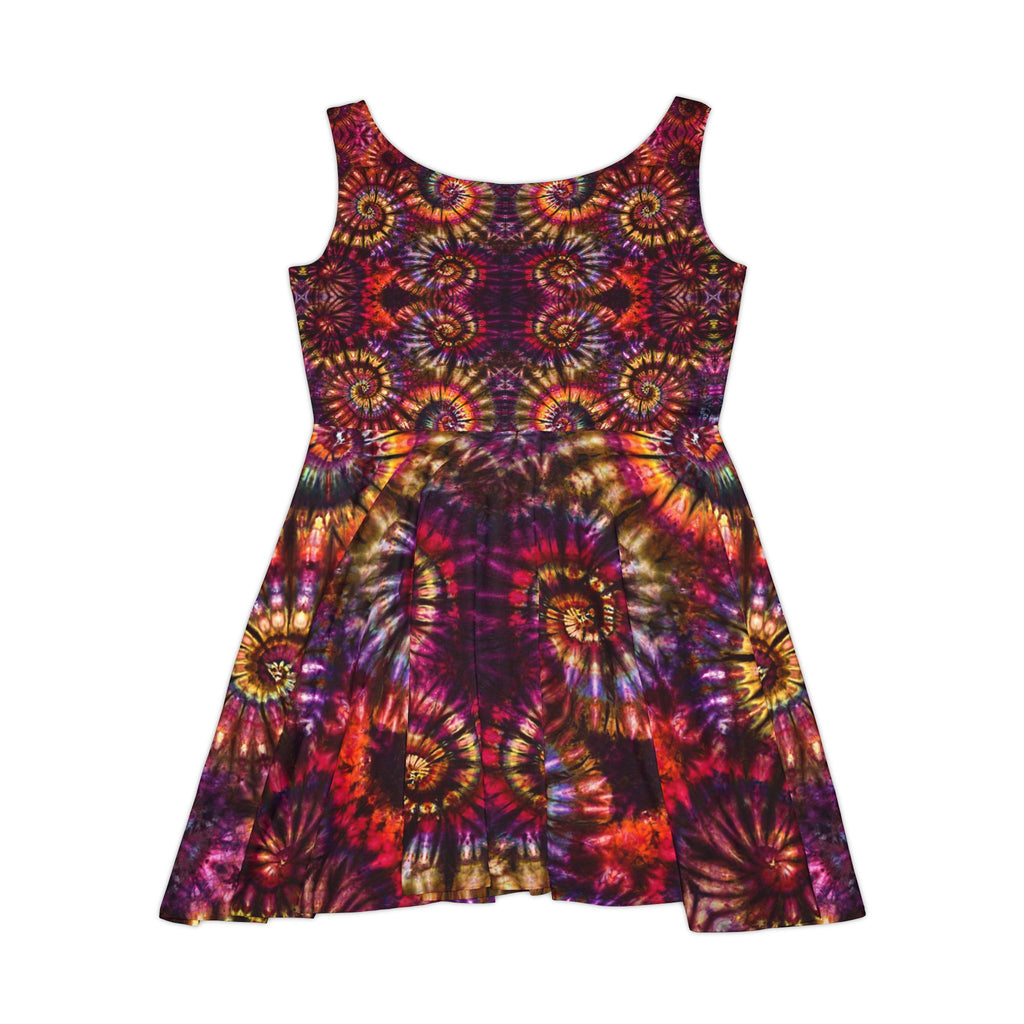 Psychedelic Tie-Dye All Over Print Skater Dress | JamminOn