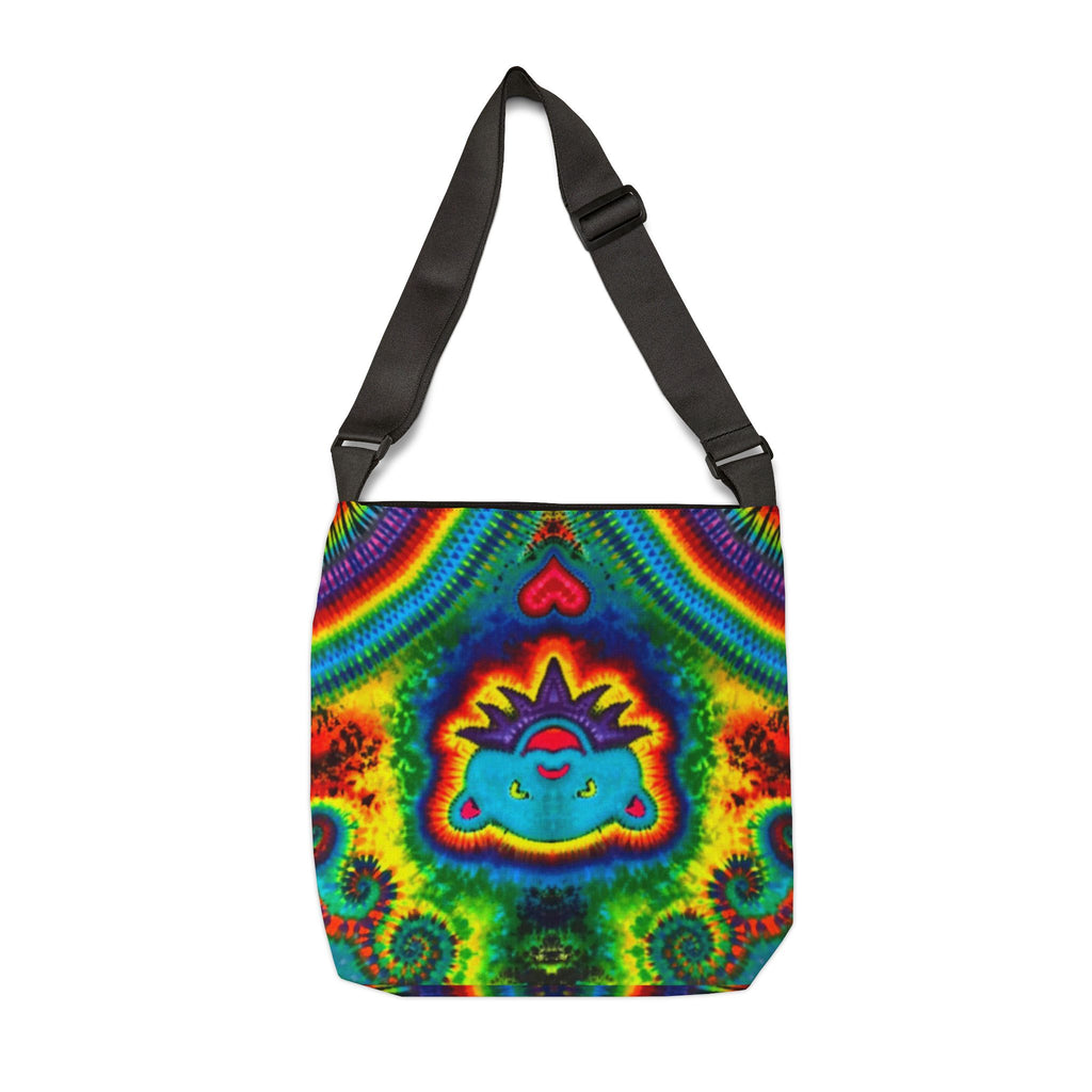 Teal Bear Rainbow Fans Tie-Dye Tote Bag | JamminOn