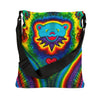 Teal Bear Rainbow Fans Tie-Dye Tote Bag | JamminOn