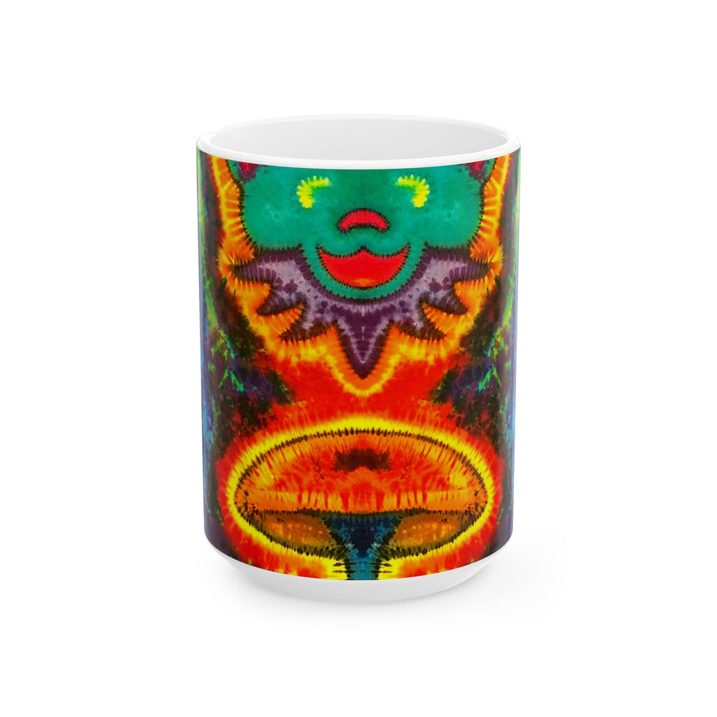 Bear and Mushroom Tie-Dye Ceramic Mug | JamminOn