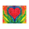 Rainbow Heart of Love Tie-Dye Canvas Print | JamminOn