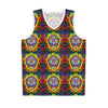 Psychedelic Grateful Dead Skull Basketball Jersey – Rainbow Tie-Dye AOP