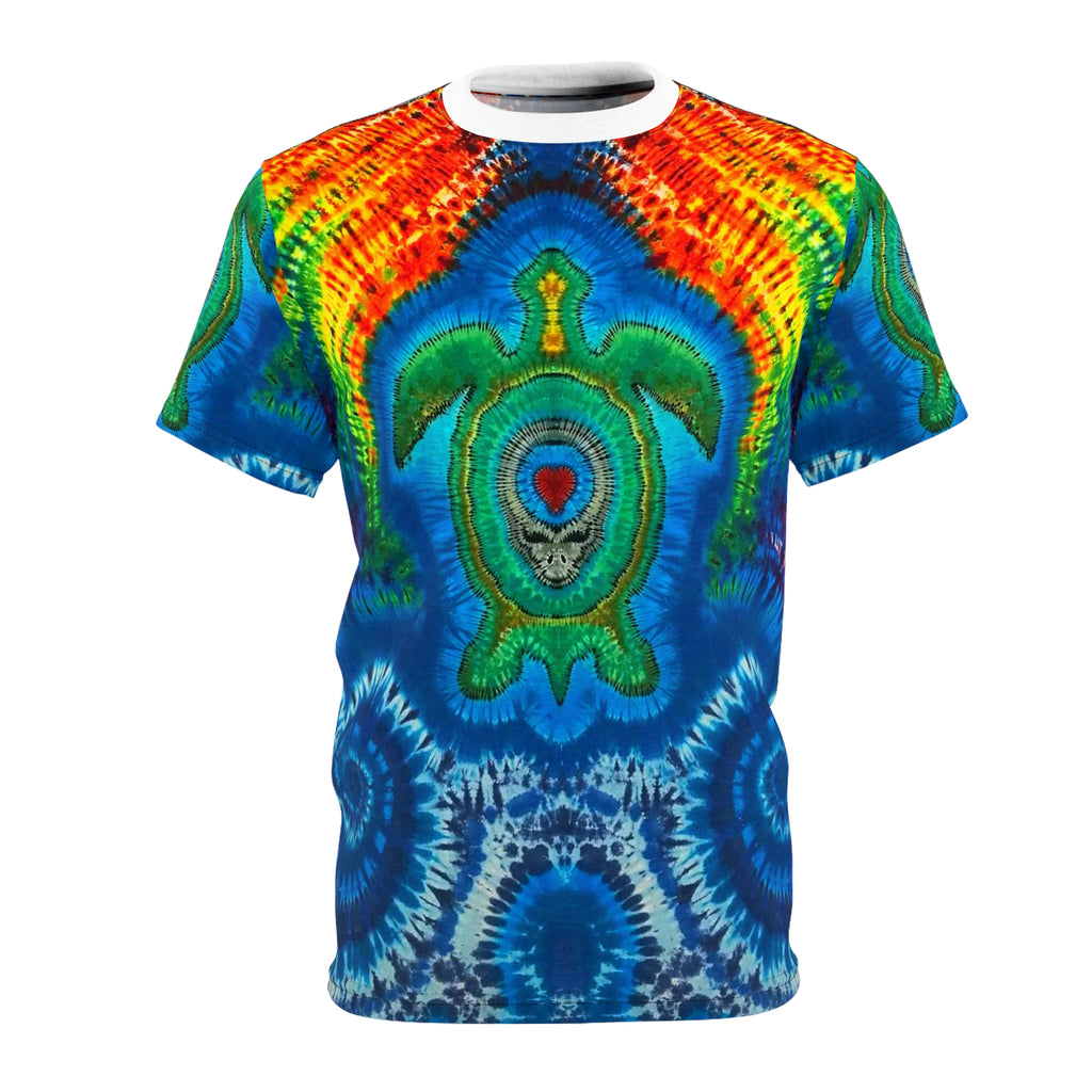 Rainbow Arch Sea Turtle Tie-Dye AOP Shirt | JamminOn