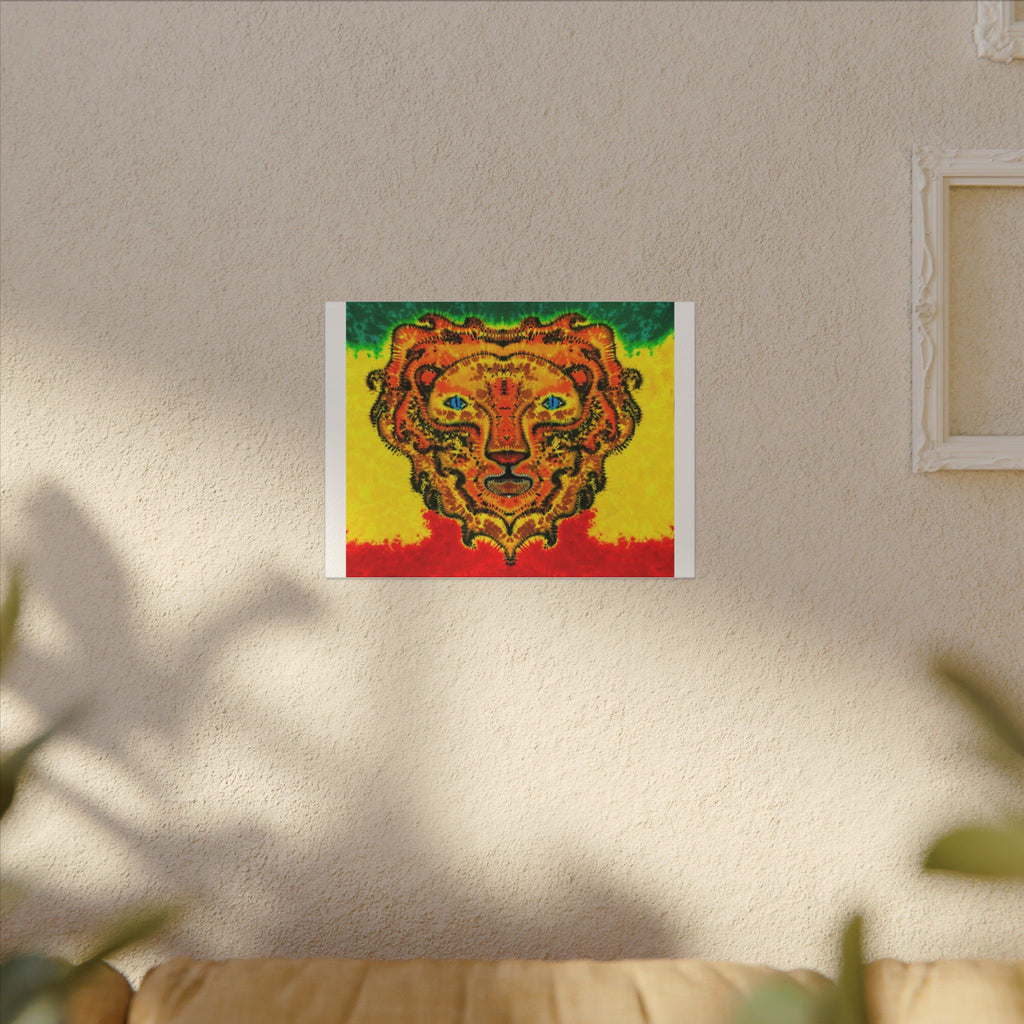 Rasta Lion Tie-Dye Canvas Print | JamminOn
