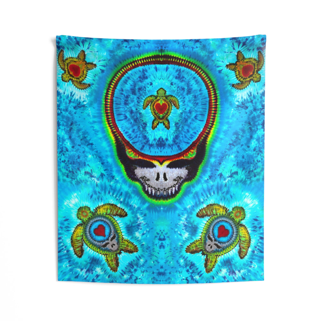 Terrapin Hearts Stealie Tie-Dye Tapestry | JamminOn