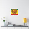 Rasta Lion Tie-Dye Canvas Print | JamminOn