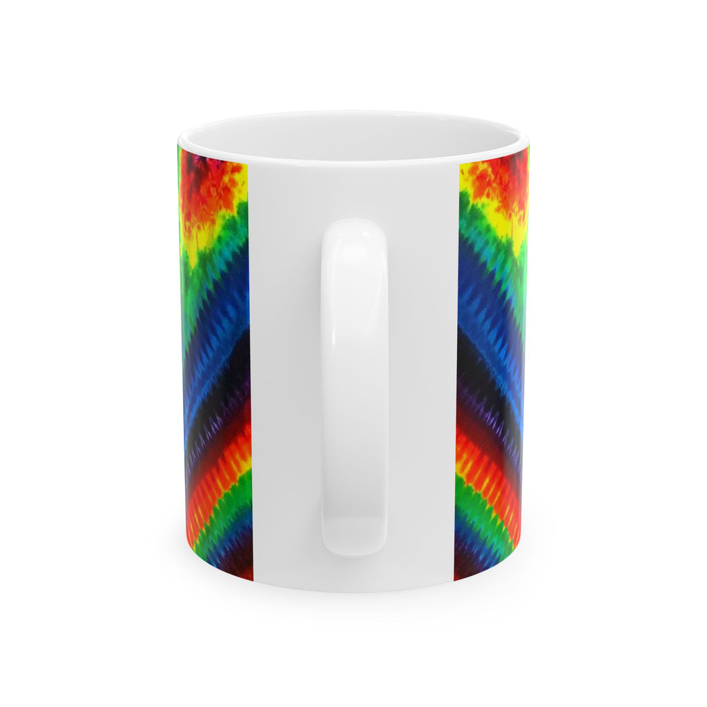 Purple Bear Chevron Tie-Dye Ceramic Mug | JamminOn