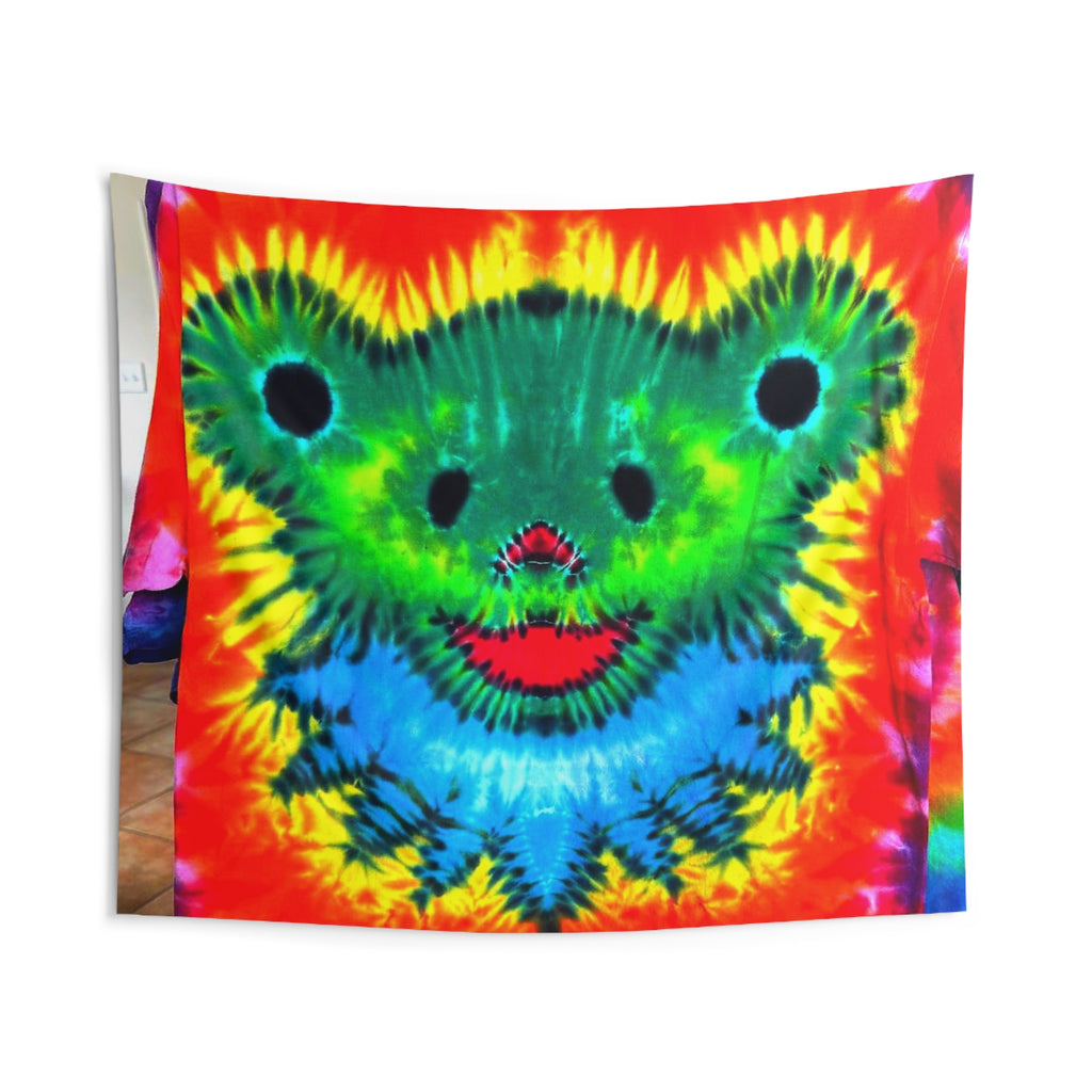 Rainbow Bear Full Spectrum Tie-Dye Wall Tapestry | JamminOn