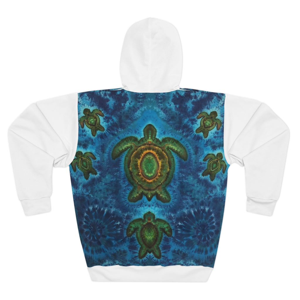 Sea Turtle Family Mandala Tie-Dye AOP Hoodie | JamminOn
