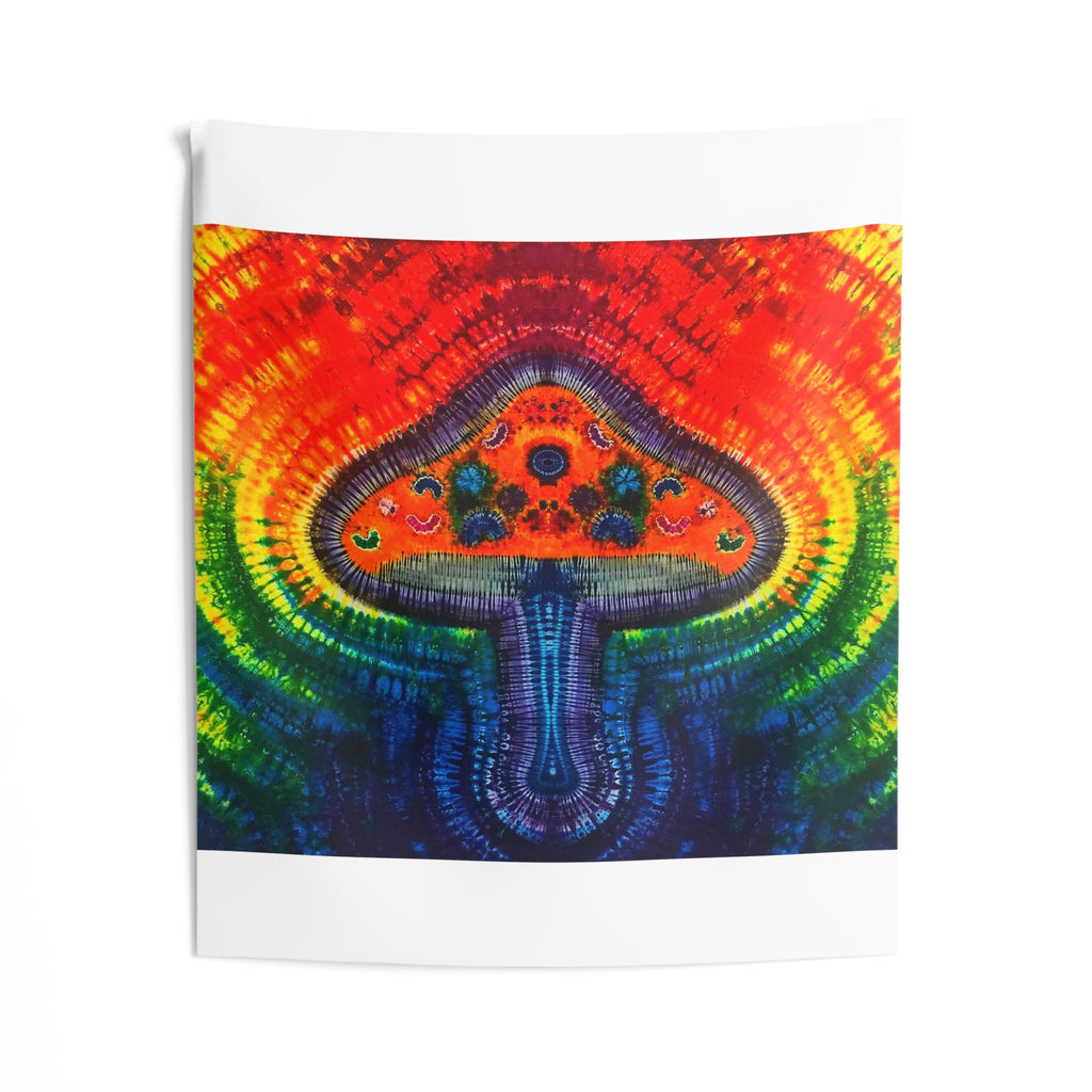 Psychedelic Mushroom Mandala Tie-Dye Wall Tapestry | JamminOn