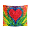 Rainbow Heart Tie-Dye Wall Tapestry | JamminOn