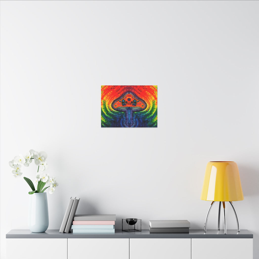 Psychedelic Mushroom Mandala Tie-Dye Canvas Print | JamminOn